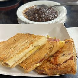 12" Cuban with black beans and yellow rice!