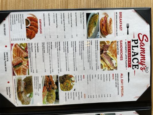 Menu photo 1 Sammys Place Leesburg, FL
