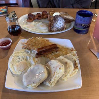 Kona Kitchen - Seattle - His: Biscuits and gravy with guava nectar Hawaiian sun Hers: Hawaiian roll French toast, Portuguese sausage and coffee - Hawaiian Near Me - Seattle, Washington Kona Kitchen - Seattle - His: Biscuits and gravy with guava nectar Hawaiian sun Hers: Hawaiian roll French toast, Portuguese sausage and coffee - Hawaiian Near Me - Seattle, Washington