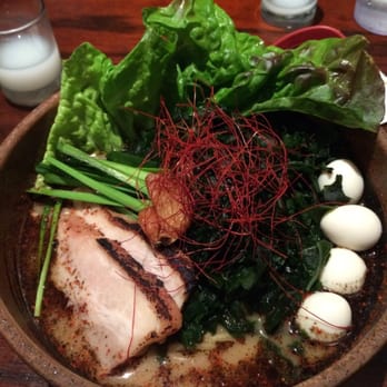 Ramen Dojo - Garlic Flavor, Spicy Ramen with extra quail eggs. - Ramen Near Me - San Mateo, California Ramen Dojo - Garlic Flavor, Spicy Ramen with extra quail eggs. - Ramen Near Me - San Mateo, California