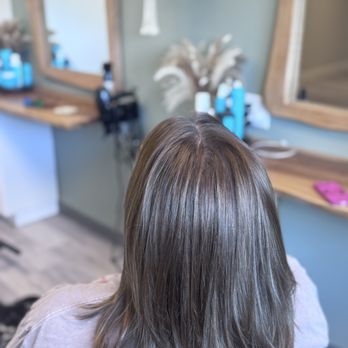 Revived Beauty - We did an all over color 12wks before this photo. The grow out is perfect! Light airy layers in this haircut - Hair Stylists Near Me - Katy, Texas Revived Beauty - We did an all over color 12wks before this photo. The grow out is perfect! Light airy layers in this haircut - Hair Stylists Near Me - Katy, Texas