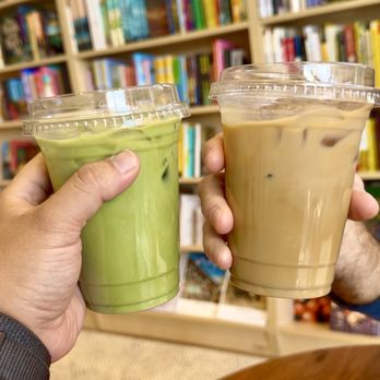 Daydrift Books & Cafe - matcha latte and pistachio latte - Cafes Near Me - Arlington, Virginia