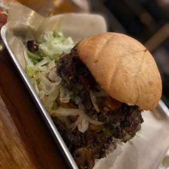 Taphouse 41 - MUSHROOMS black bean burger - Burgers Near Me - Sioux Falls, South Dakota Taphouse 41 - MUSHROOMS black bean burger - Burgers Near Me - Sioux Falls, South Dakota