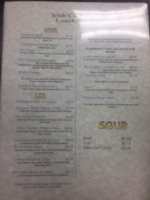 Menu photo 3 Irish Coffee Shop Upper Darby, PA
