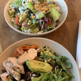 Flower Child - Chicken Turkey & Avocado Cobb and Mother Earth with chicken - New American Near Me - McLean, Virginia Flower Child - Chicken Turkey & Avocado Cobb and Mother Earth with chicken - New American Near Me - McLean, Virginia