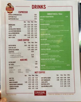 Menu photo 4 Cavegirl Coffeehouse Longmont, CO Menu photo 4 Cavegirl Coffeehouse Longmont, CO