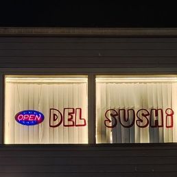 Upstairs window sign