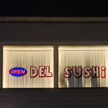 DelSushi - Upstairs window sign - Sushi Bars Near Me - La Jolla, California