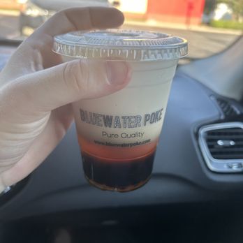 Bluewater Poke - Watermelon milk tea with boba - Poke Near Me - Redlands, California