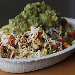 Brown Rice Bowl with light guac, and a sprinkle of cheese. Lots of veg! Brown Rice Bowl with light guac, and a sprinkle of cheese. Lots of veg!