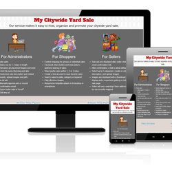 Cyber Scriber Website Design - Responsive website example for citywide yard sale management service