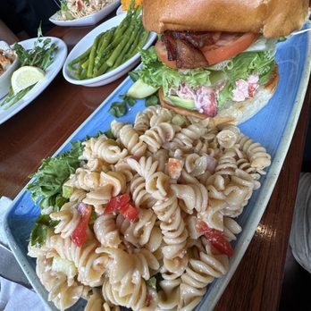 Lobsta Land - lobster blta with pasta salad - Seafood Near Me - Gloucester, Massachusetts Lobsta Land - lobster blta with pasta salad - Seafood Near Me - Gloucester, Massachusetts