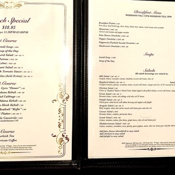 ABA Turkish Restaurant - Lunch Menu & Breakfast, Soups, Salads Memu - Turkish Near Me - New York, New York