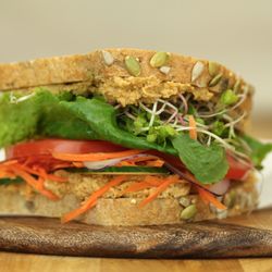 3 - seed hummus sandwich