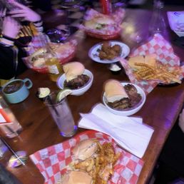 Shrimp Po Boy Catfish. Po boy Red Beans & Rice Hushpuppies