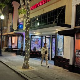 Exterior outside entrance of Curry Pizza House San Mateo - Outside at night - San Mateo, California Exterior outside entrance of Curry Pizza House San Mateo - Outside at night - San Mateo, California