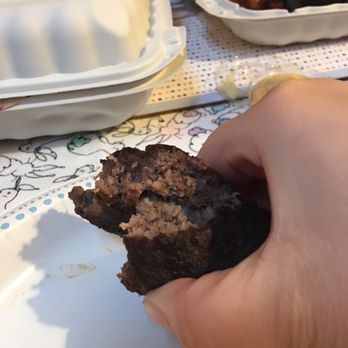 Arooga's - This is the horribly overcooked burger we threw out - Sports Bars Near Me - East Brunswick, New Jersey
