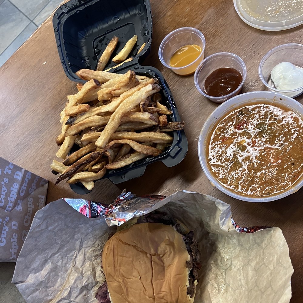 Chaps Pit Beef - Maryland Crab Soup Fries & Pit Beef Sandwich - Barbeque Near Me - Baltimore, Maryland