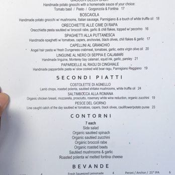 Vega - Menu - Italian Near Me - San Francisco, California Vega - Menu - Italian Near Me - San Francisco, California