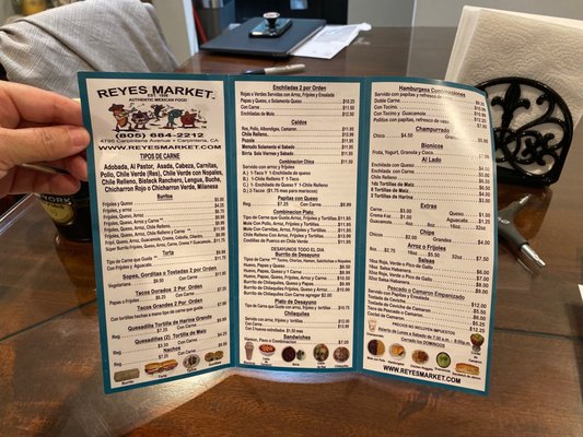 Menu photo 4 Reyes Market Carpinteria, CA