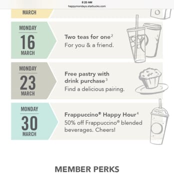 Starbucks - Happy March Monday's of 2015! - Coffee & Tea Near Me - Torrance, California