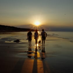 Twin Shores Camping Area - Sunset stroll along the beach at Twin Shores Camping Area