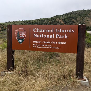 Island Packers Cruises - The National Park Sign on the Island. - Boating Near Me - Oxnard, California