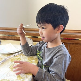 Sun Kong - Junior becoming one with his chopsticks. - Dim Sum Near Me - Malden, Massachusetts