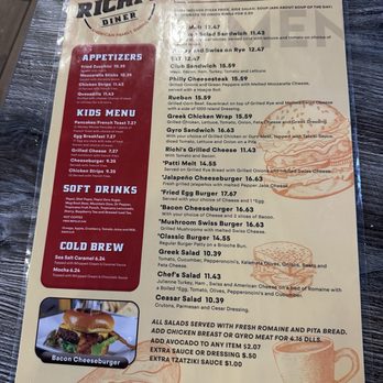 Richi’s Diner - Menu picture 2025 - Italian Near Me - Surprise, Arizona