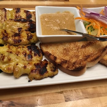 Manaow - Tenderest chicken satay skewers. Yum!! - Thai Near Me - Long Beach, California