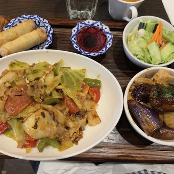 Coconut Bay - Drunkard Noodles with Tofu & Egglant with choice of seafood - Thai Near Me - Burlingame, California