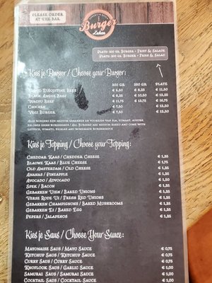 Menu photo 1 Burger Zaken Amsterdam, NH