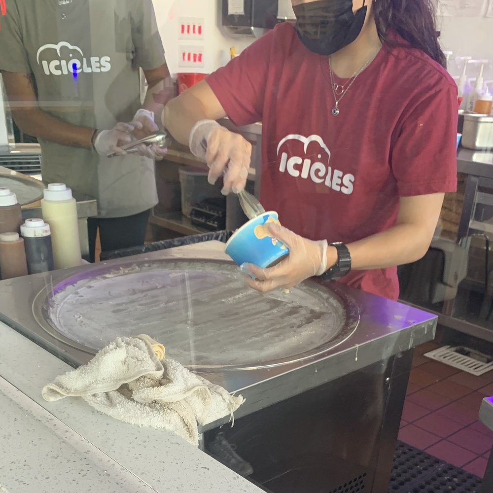 Icicles - Ice cream making counter - Desserts Near Me - Newark, California Icicles - Ice cream making counter - Desserts Near Me - Newark, California