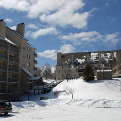 Mountain Green Rental Company - View from building II, building I to the left, the main building on the right, Killington Mountain in the background.
