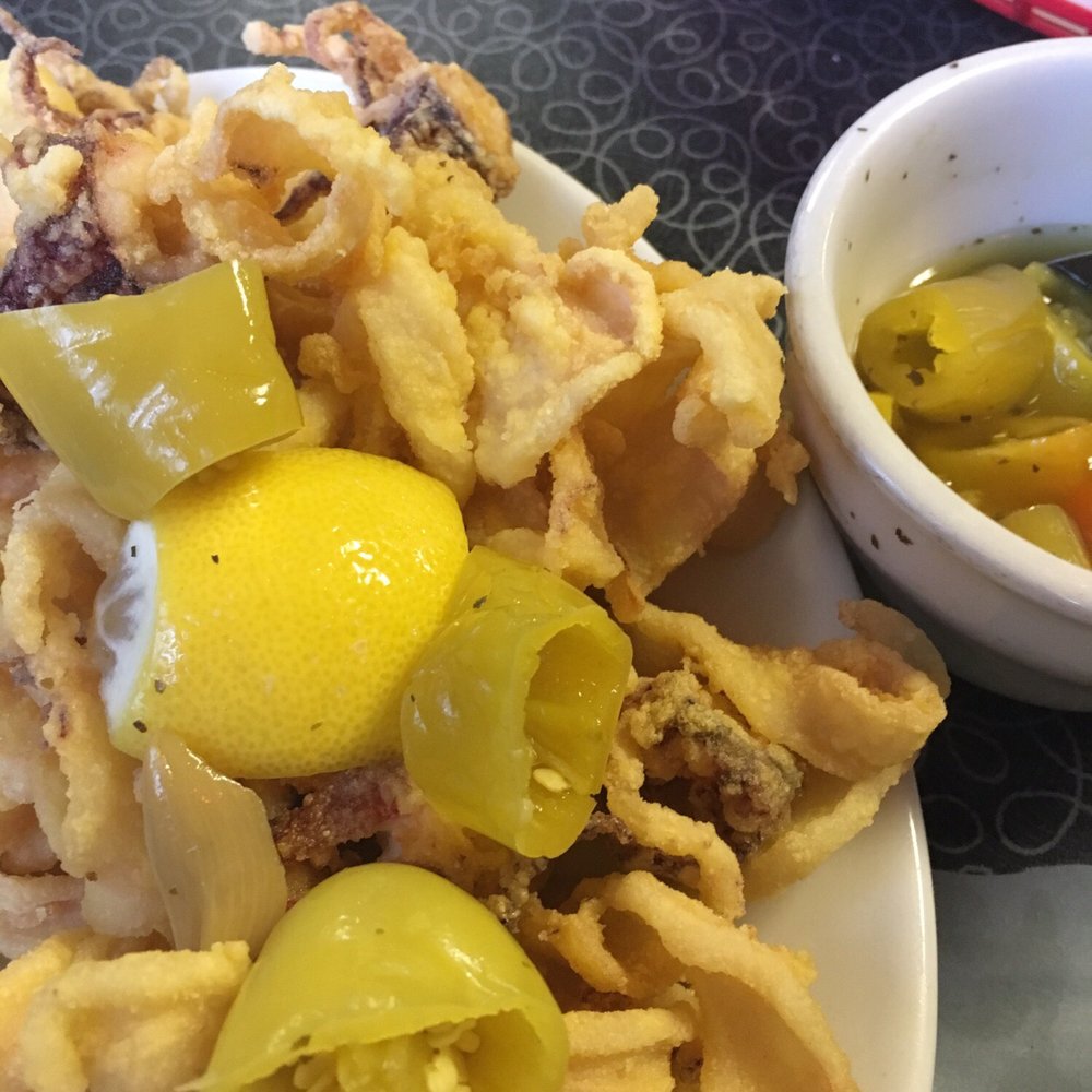Mikes kitchen - Crispy fresh Calamari and hot peppers #drool - Italian Near Me - Cranston, Rhode Island