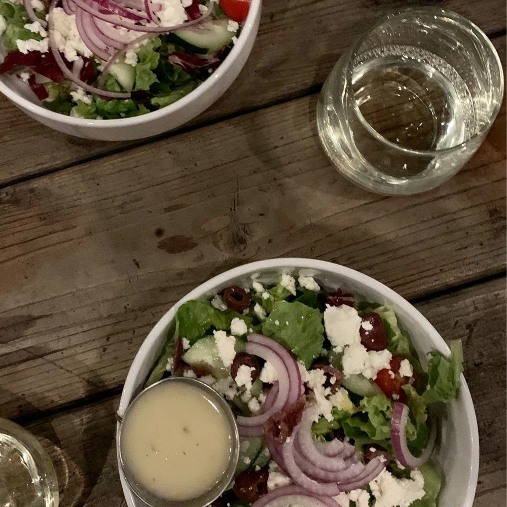 Cornish Pasty Co - Greek salad split for two. - British Near Me - Flagstaff, Arizona Cornish Pasty Co - Greek salad split for two. - British Near Me - Flagstaff, Arizona
