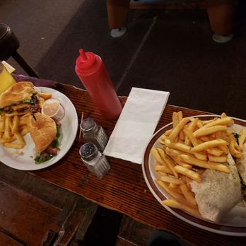The Jersey Lilly - two plates of food on a table - Bars Near Me - Roseburg, Oregon