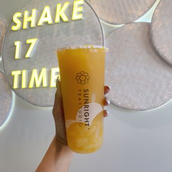 Sunright Tea Studio - Sunnyvale - Mango Green Tea w/lychee jelly- 75% sweetness was still too sweet - Bubble Tea Near Me - Sunnyvale, California Sunright Tea Studio - Sunnyvale - Mango Green Tea w/lychee jelly- 75% sweetness was still too sweet - Bubble Tea Near Me - Sunnyvale, California
