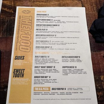 Barley House - Menu - New American Near Me - Cleveland, Ohio