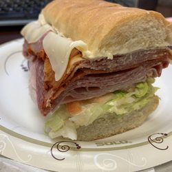 Whitey's Meat, Deli & Catering - WOW. that's a lot of meat! Spicy italian.