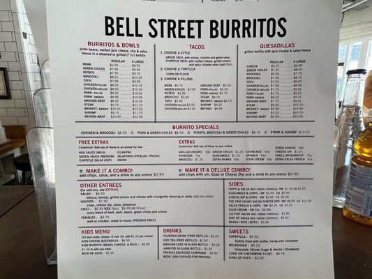 Menu photo 1 Bell Street Burritos Atlanta, GA
