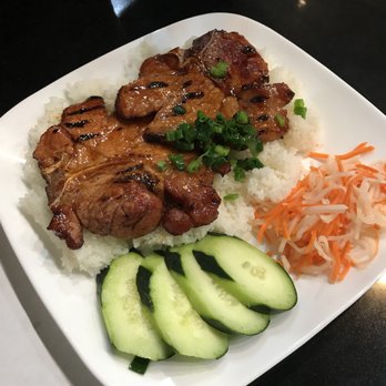Pho Vina - broken rice plate with pork chop - Vietnamese Near Me - Pomona, California Pho Vina - broken rice plate with pork chop - Vietnamese Near Me - Pomona, California