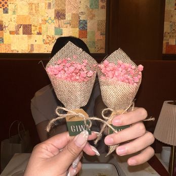 GIWA - Cute little flowers for if you eat dinner (they're magnetic!) made by the co-owner who has a pop-up flower shop inside the restaurant! - Breakfast & Brunch Near Me - Santa Clara, California