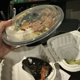 Build Your Own Small Bowl poke and Salmon Hand Roll