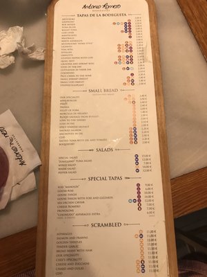 Menu photo 4 Bodeguita Antonio Romero Seville, SE