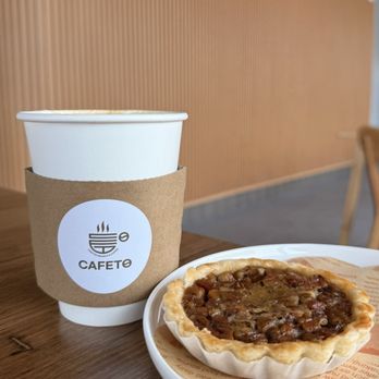 Cafeto - Pecan Tart with a Vanilla Latte. - Coffee & Tea Near Me - Anaheim, California Cafeto - Pecan Tart with a Vanilla Latte. - Coffee & Tea Near Me - Anaheim, California
