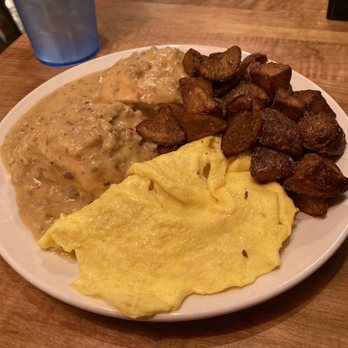 Easy Rider Diner - Biscuits and gravy, scrambled eggs, and roasted potatoes - Comfort Food Near Me - Indianapolis, Indiana Easy Rider Diner - Biscuits and gravy, scrambled eggs, and roasted potatoes - Comfort Food Near Me - Indianapolis, Indiana