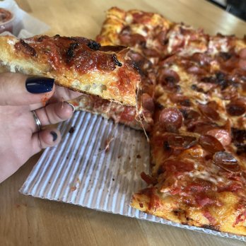Sexton's Pizza - Kevin bacon on Sicilian crust - Pizza Near Me - Gahanna, Ohio Sexton's Pizza - Kevin bacon on Sicilian crust - Pizza Near Me - Gahanna, Ohio