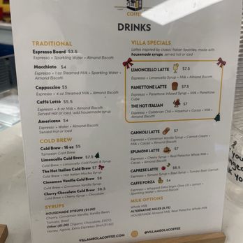 Villa Meola Coffee - Menu - Coffee & Tea Near Me - Gilbert, Arizona