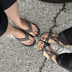 Lazy Day Nail Salon and Spa - Our toes done and our feet pampered.